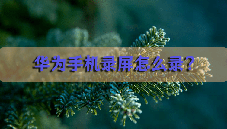 苹果手机怎么录屏:华为手机录屏怎么录？想学看这个