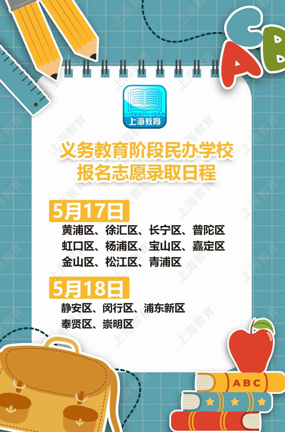手机短信:今日起各区开展公办小学验证，明日起开展民办学校录取，你关心的问题都在这里→