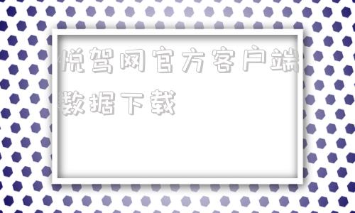 关于悦驾网官方客户端数据下载的信息